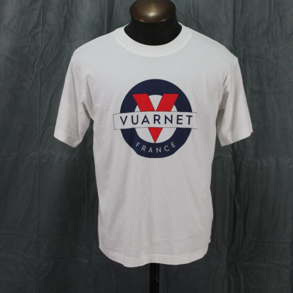 Windsurfing Shirt - Vuarnet Classic Logo on White - Men's Medium